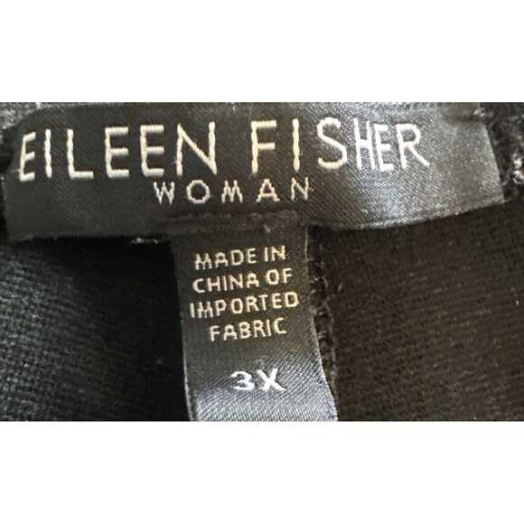 Eileen Fisher Woman BLACK Rayon Blend Tapered Pants W/ Side Zippers At Bottom 3X - Picture 8 of 9